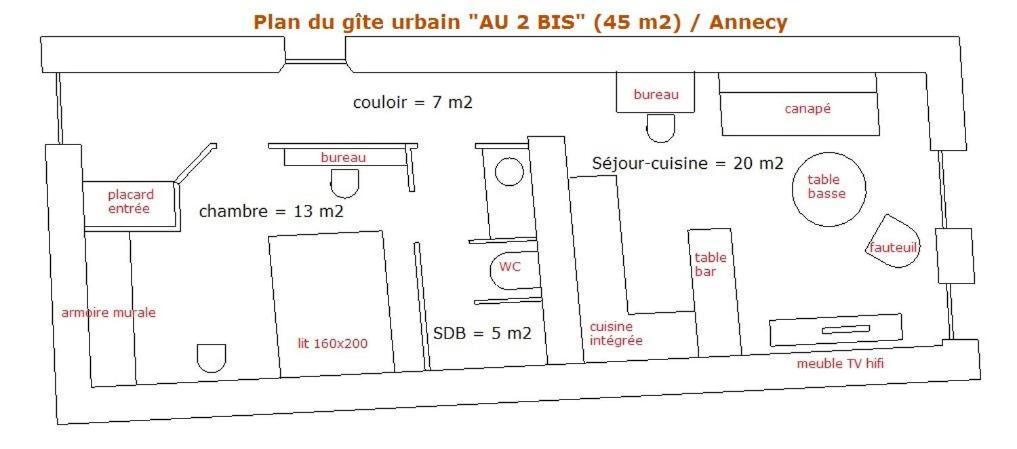 Gite Urbain Au 2Bis - Annecy Buitenkant foto